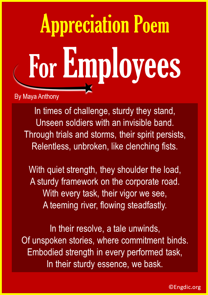 Appreciation Poems about Employees