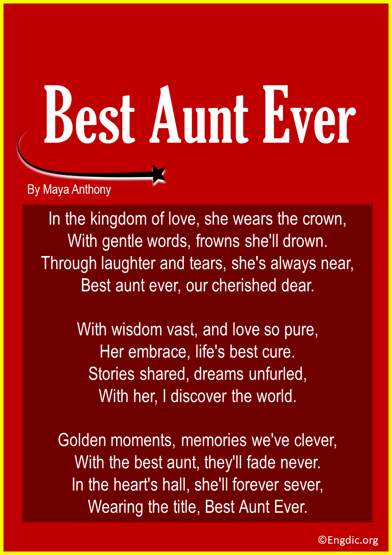 Best Aunt Ever Poems