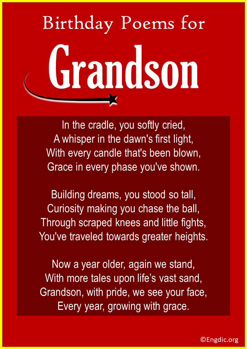Birthday Poems for Grandson