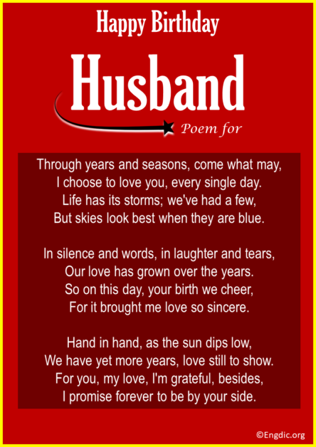 12 Birthday Poems for Husband (Short & Romantic) - EngDic