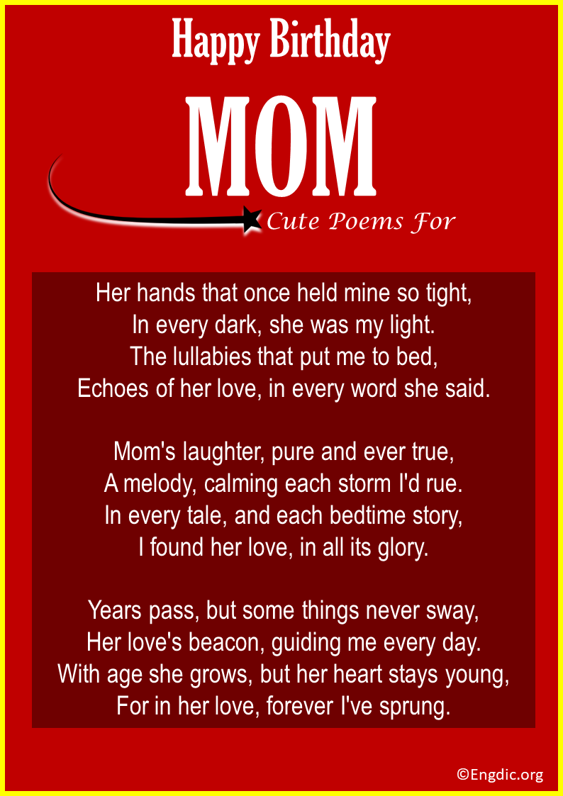 Birthday Poems for Mom