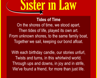 5 Birthday Poems for Sister in Law