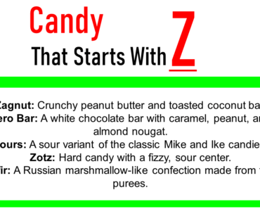 Top 5 Candies That Start With Z