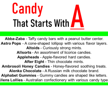 20+ Candy That Starts With A