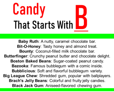 20+ Candy That Starts With B
