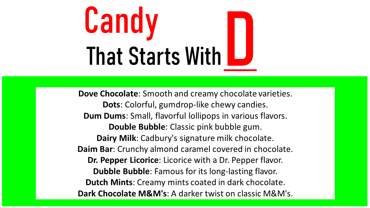 Candy That Starts With D