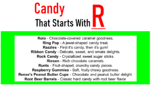 Candy R 20+ Candy That Starts With R - EngDic