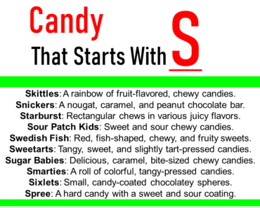 20+ Candy That Starts With S