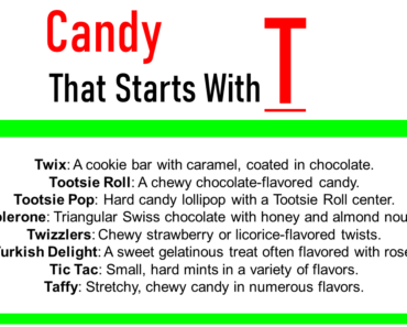 20+ Candy That Starts With T