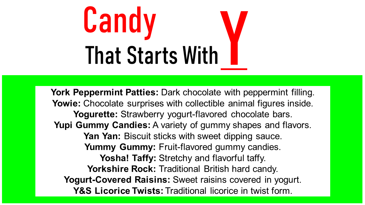 Candy That Starts With Y