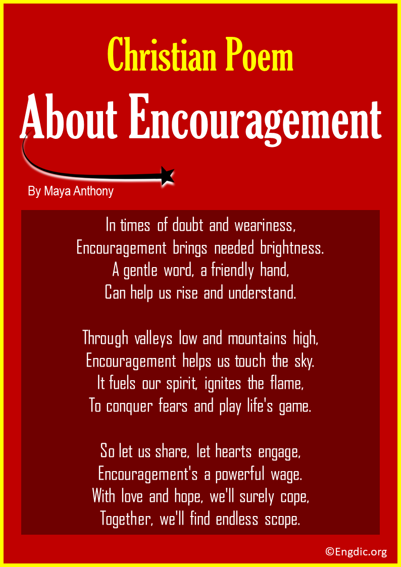 Christian Poems about Encouragement