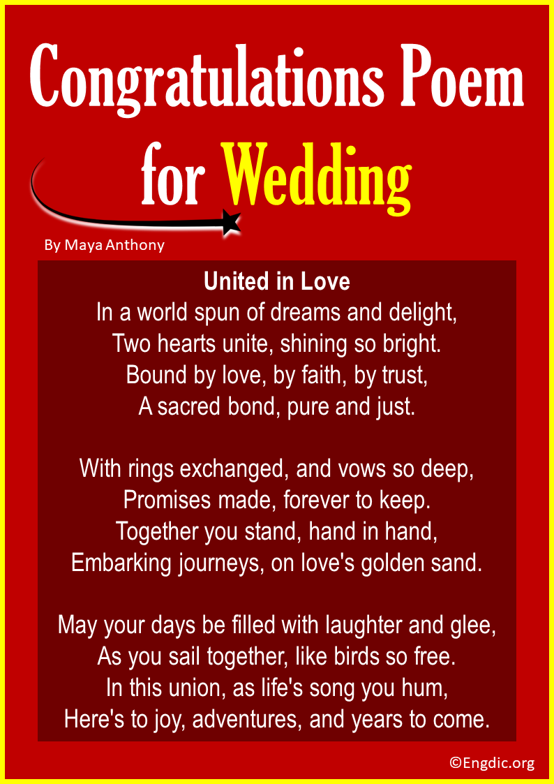 Congratulations Poem for Wedding