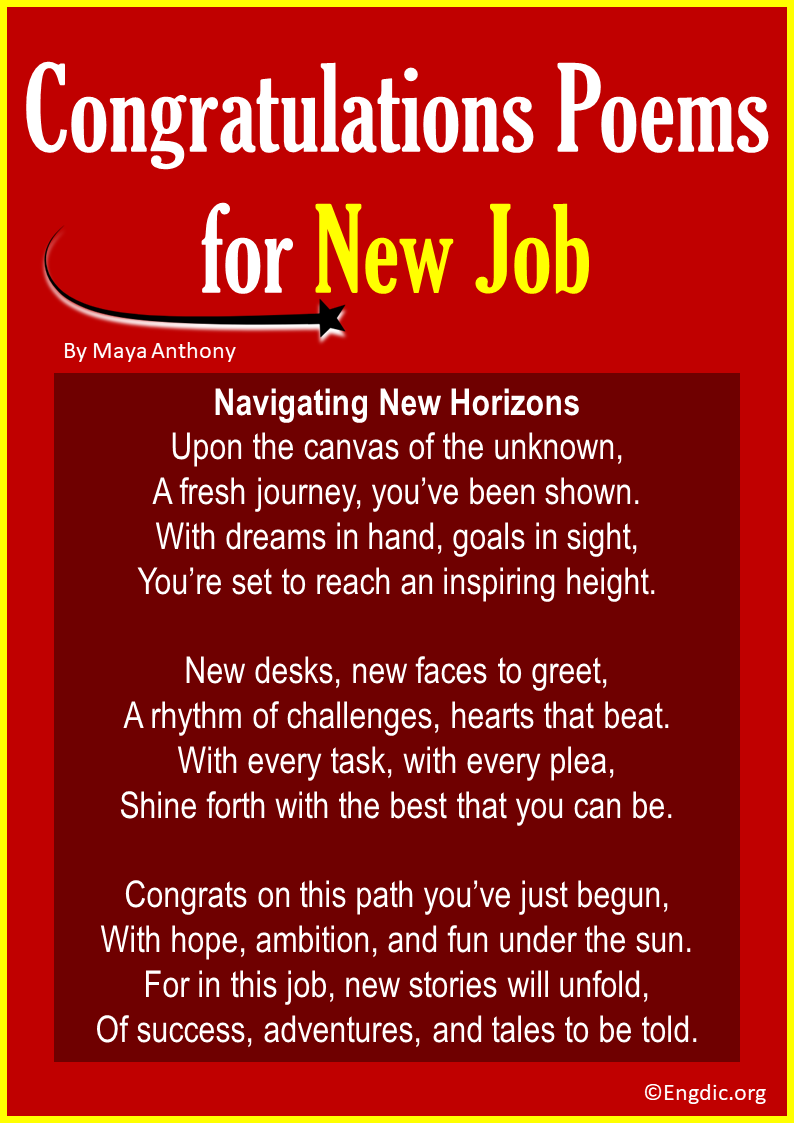 Congratulations Poems for New Job