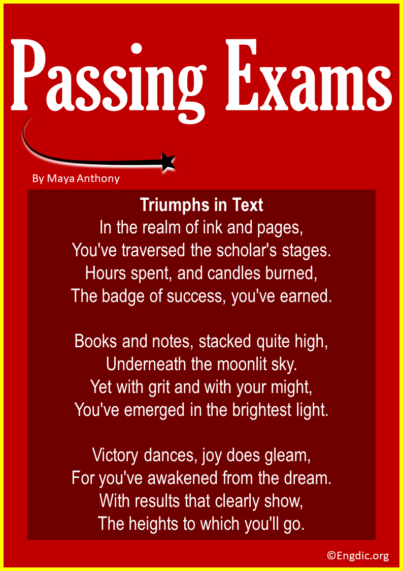 Congratulations Poems for Passing Exams