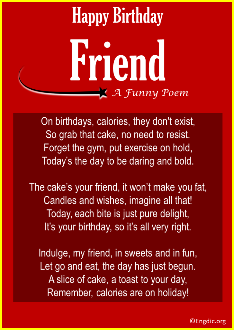 10 Birthday Poems for Best Friend (Short & Funny) - EngDic