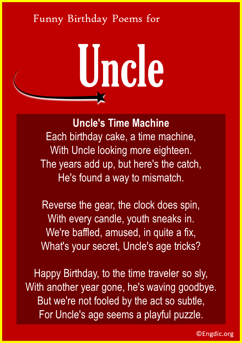 Funny Birthday Poems for Uncle