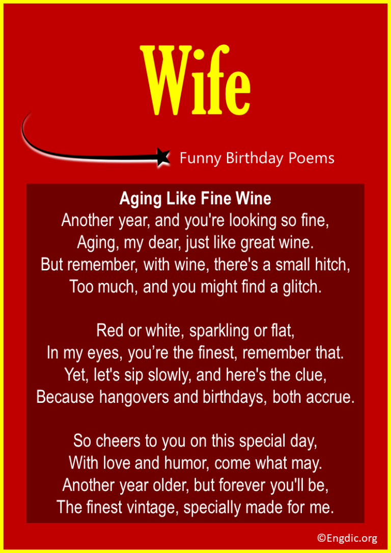 15 Birthday Poems for Wife (Romantic & Funny) - EngDic