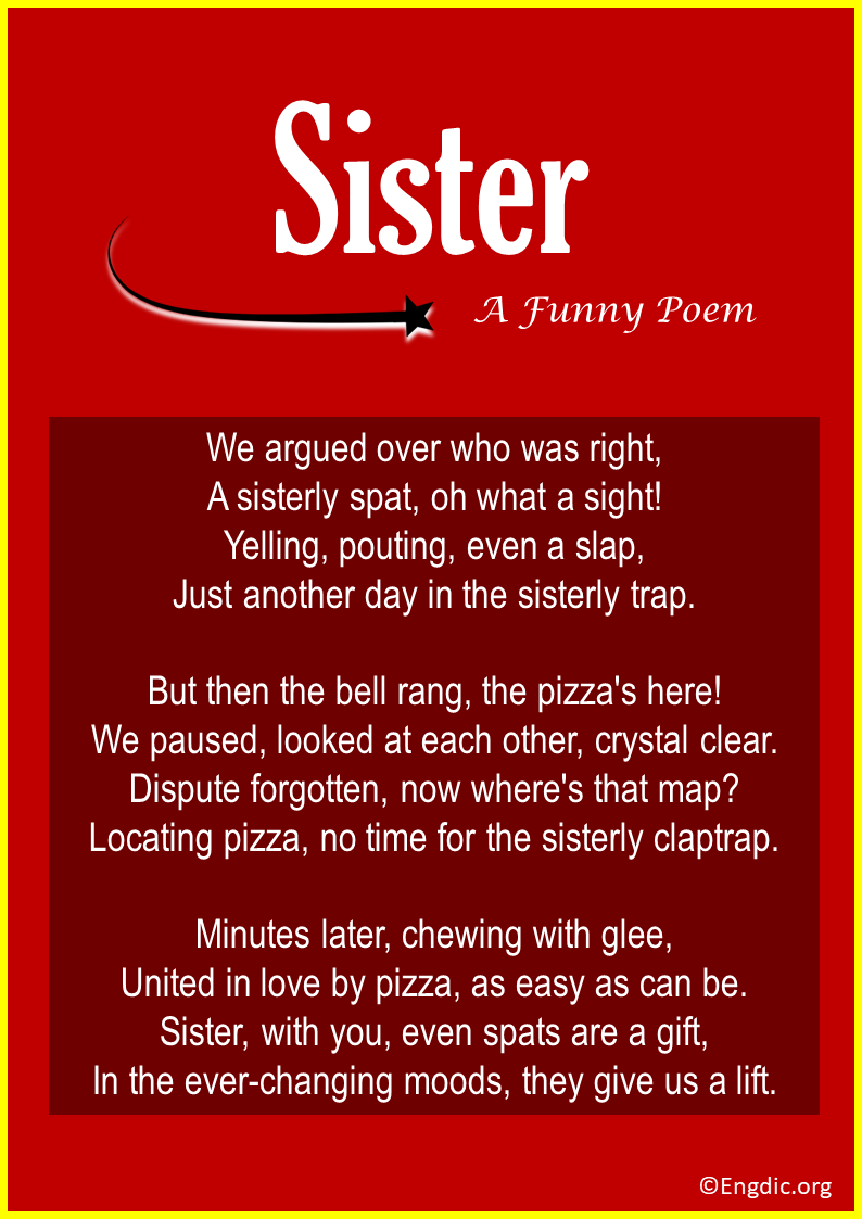 Funny Poems For Sisters
