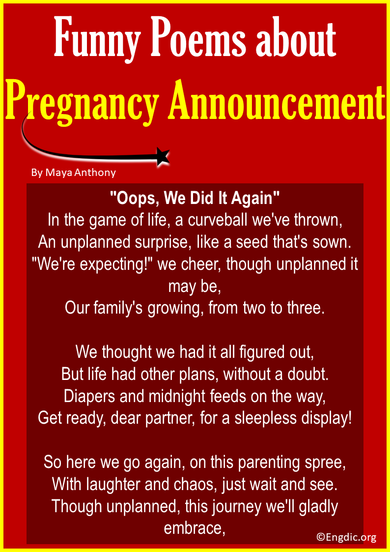 Funny Poems about Pregnancy Announcement
