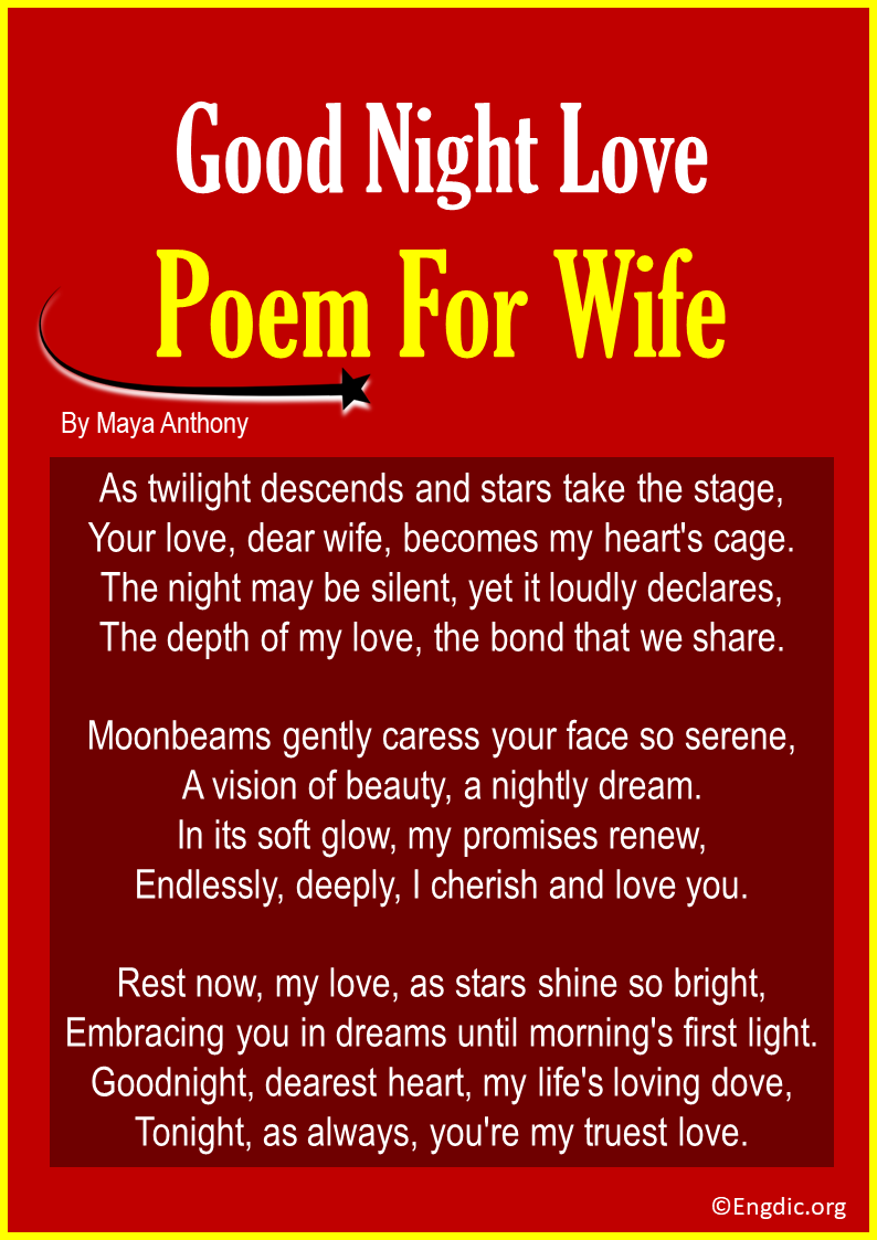 Good Night Love Poems For Wife