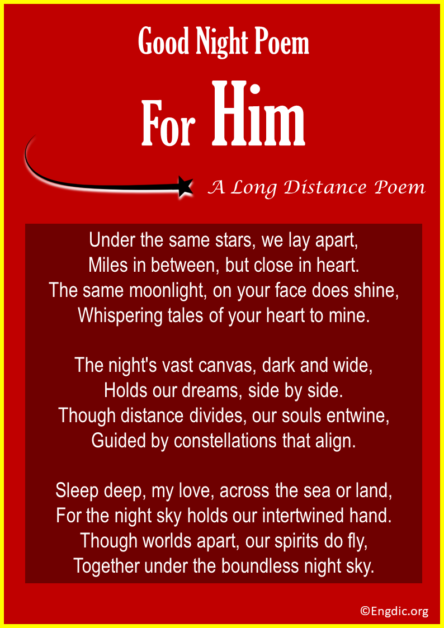 Good Night Poems For Him Long Distance