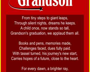 5+ Graduation Poems about Grandson
