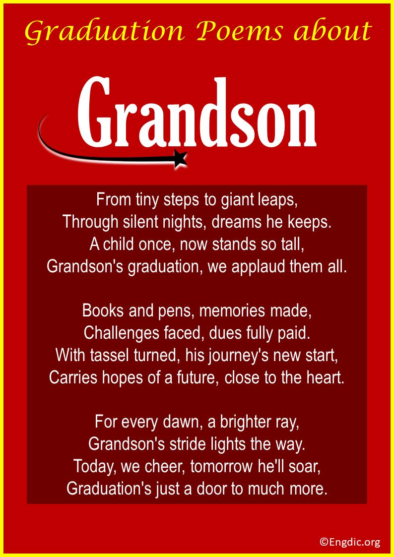 Graduation Poems about Grandson