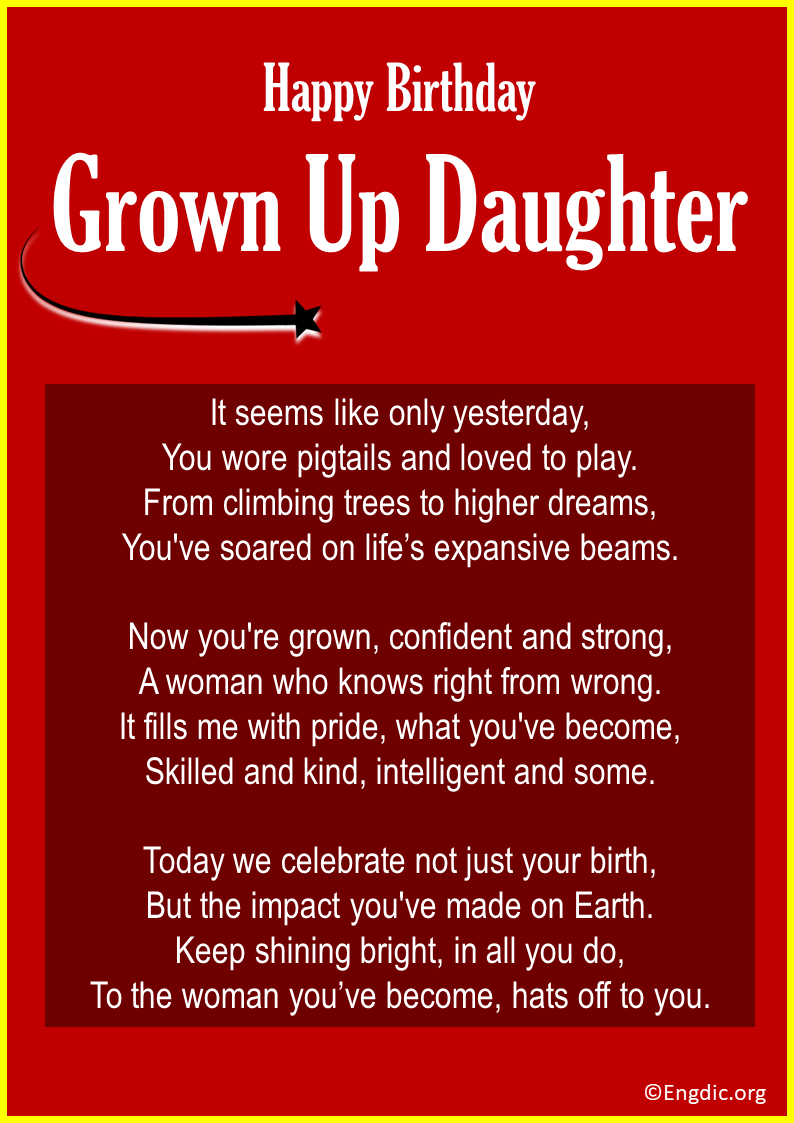 10 Short Birthday Poems for Daughter (From Mom & Dad) - EngDic