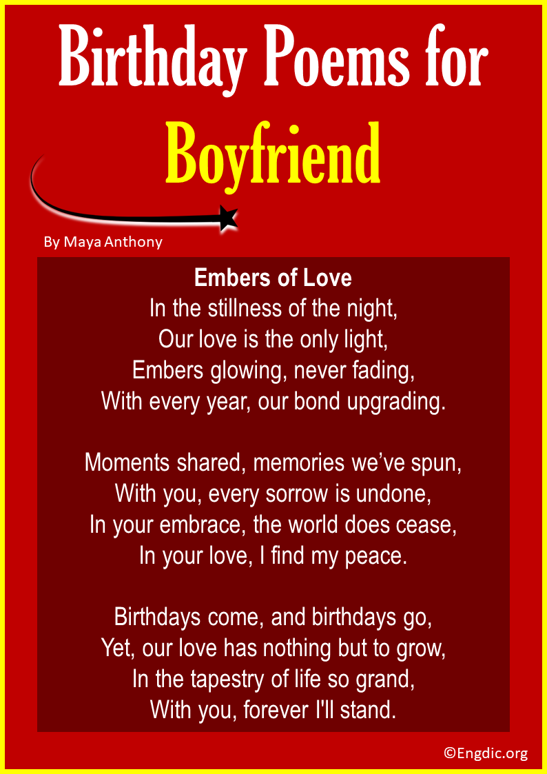 Heart Touching Birthday Poems for Boyfriend