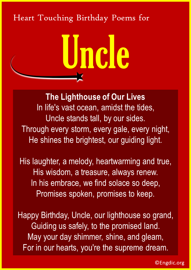 Heart Touching Birthday Poems for Uncle
