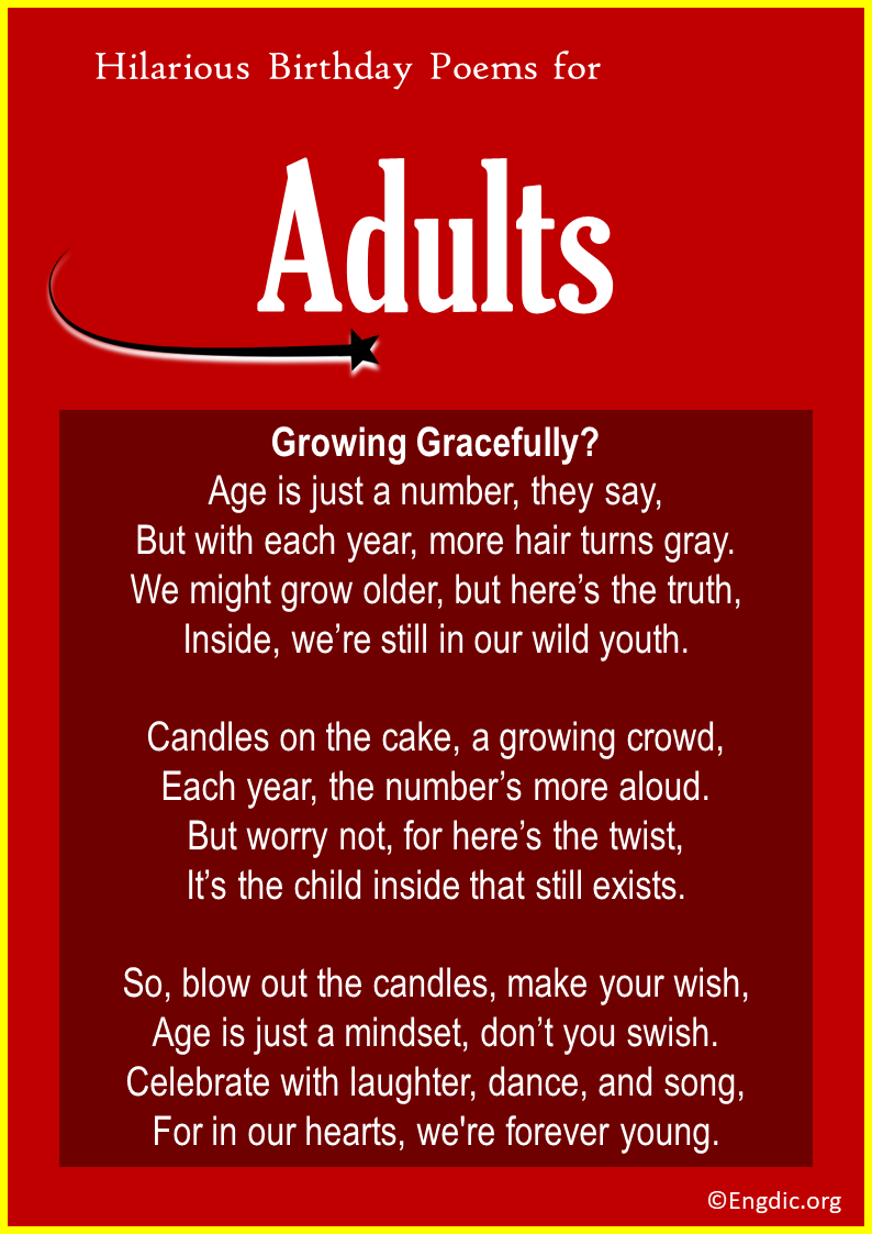 Hilarious Birthday Poems for Adults