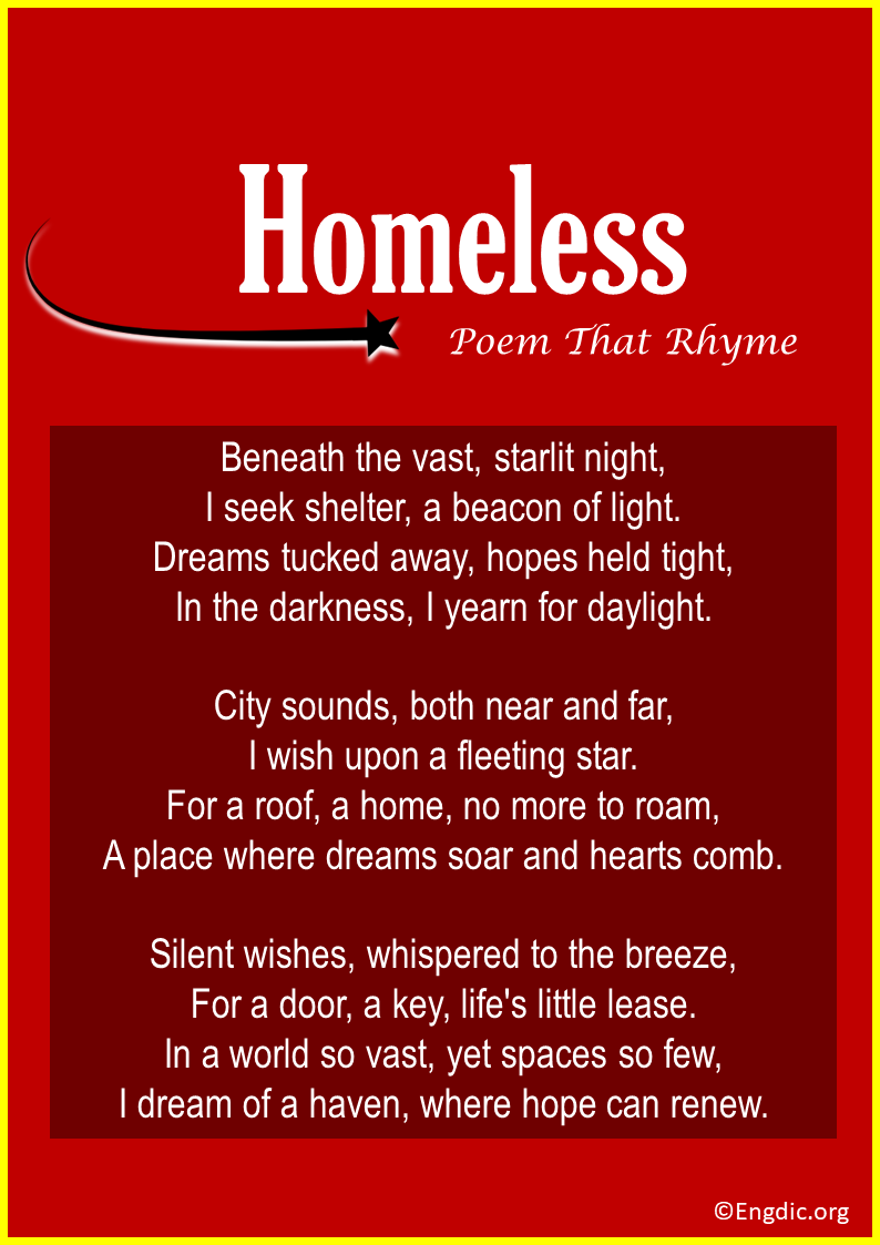 Homeless Poems That Rhyme