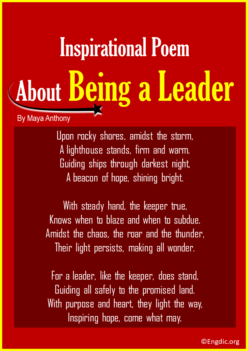 Inspirational Poems About Being A Leader
