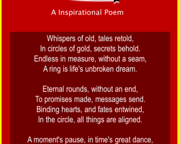 10 Short Inspirational Poems About Ring