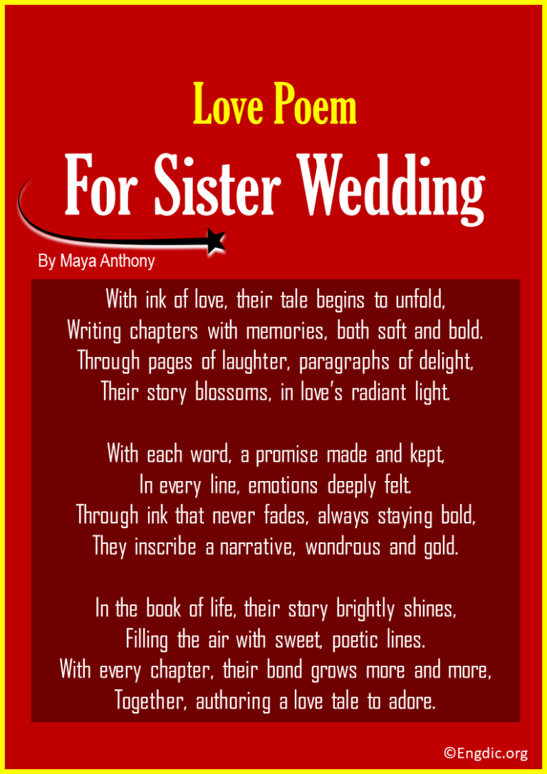 17 Best Wedding Poems For Sister And Brother In Law - Engdic