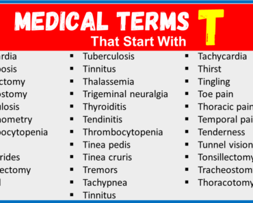 Medical Terms That Start With T -(Medical Words Mastery)