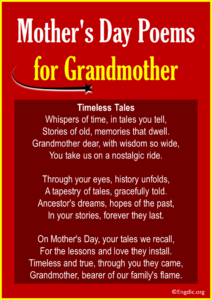 10 Best Mother's Day Poems for Grandmother - EngDic