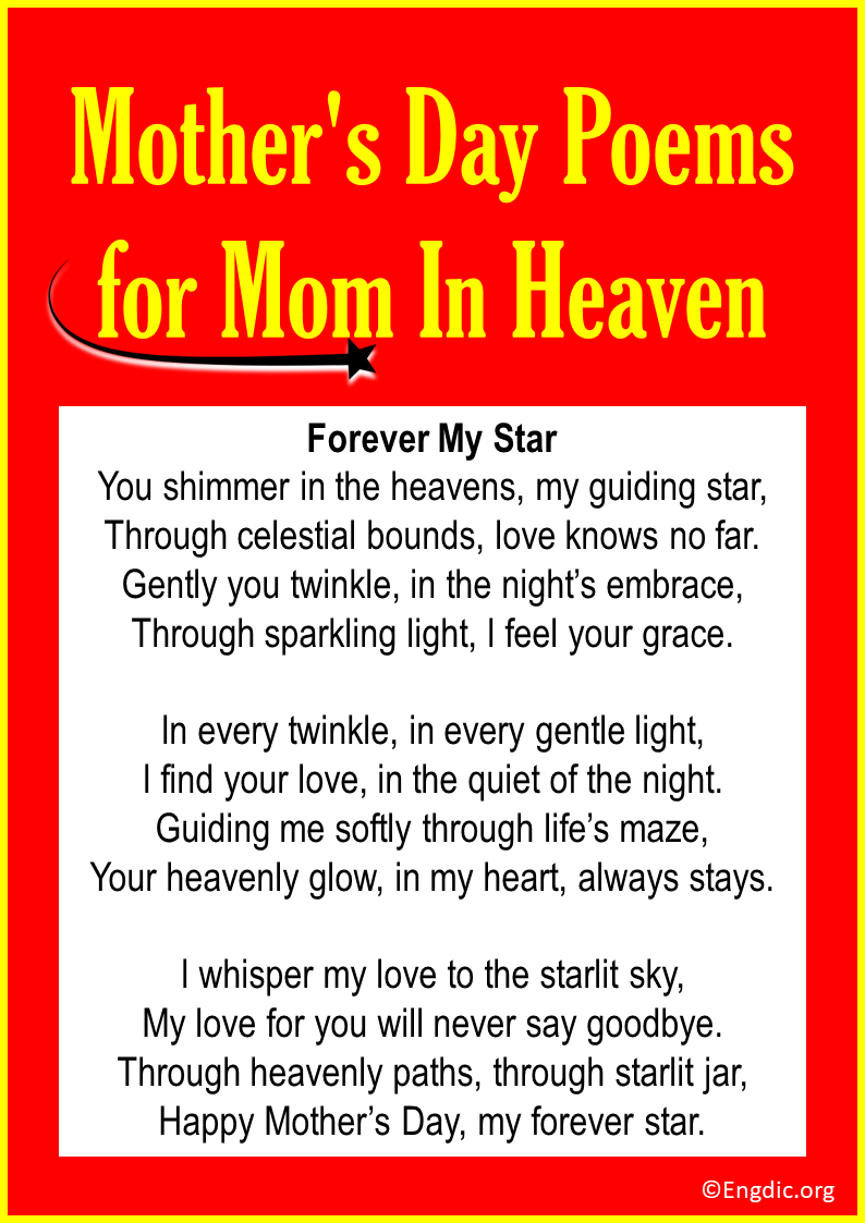 Mother's Day Poems for Mom In Heaven
