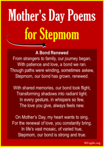 10 Best Mother's Day Poems for Stepmom - EngDic