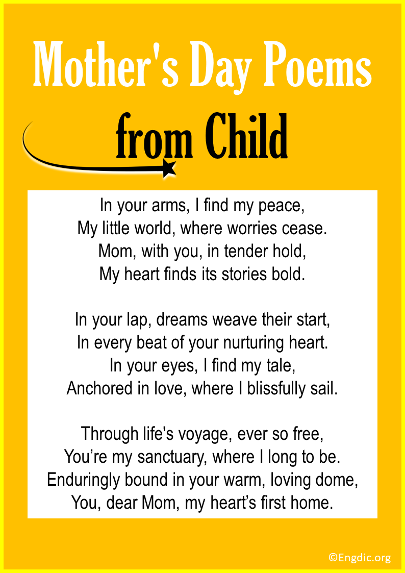 Mother's Day Poems from Child