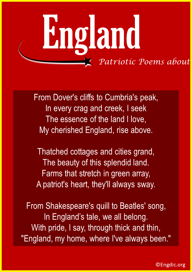 Patriotic Poems about England