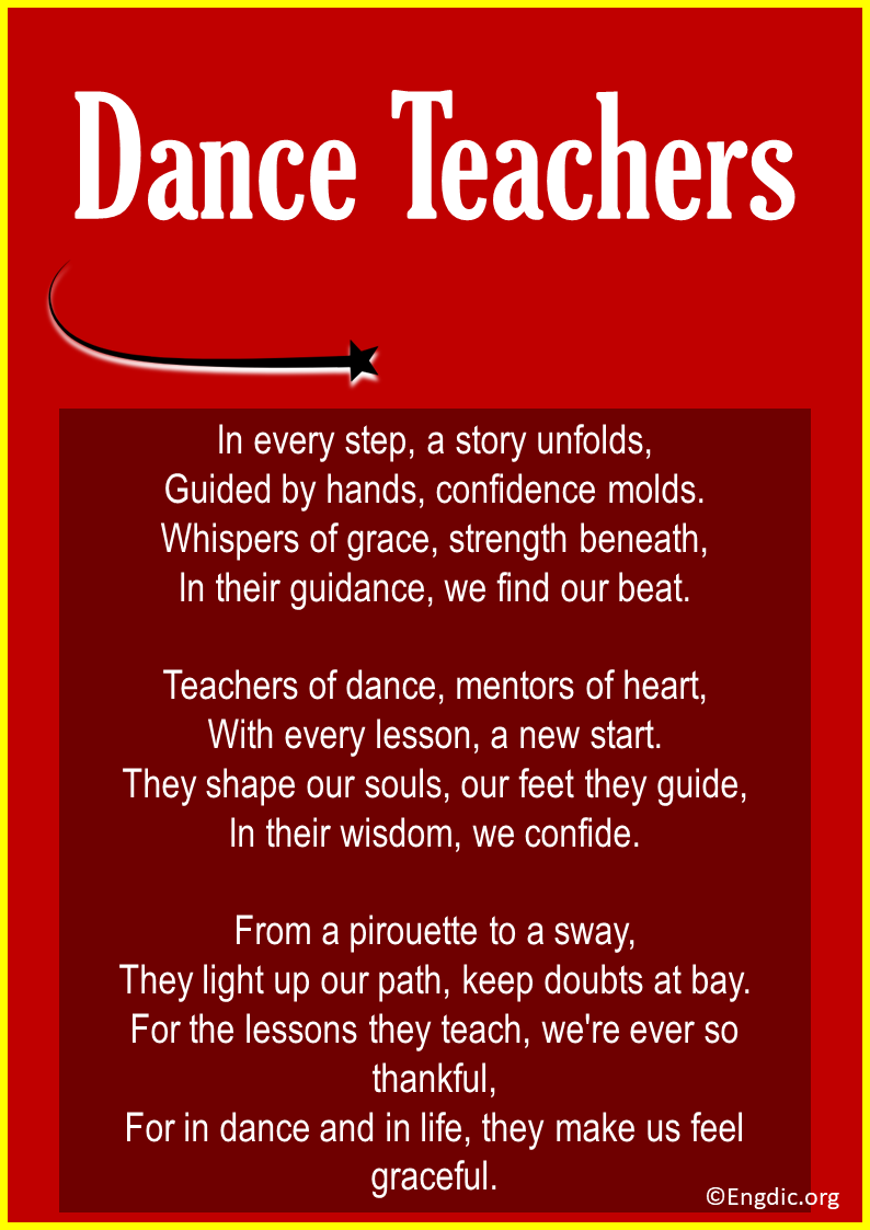 Poems About Dance Teachers