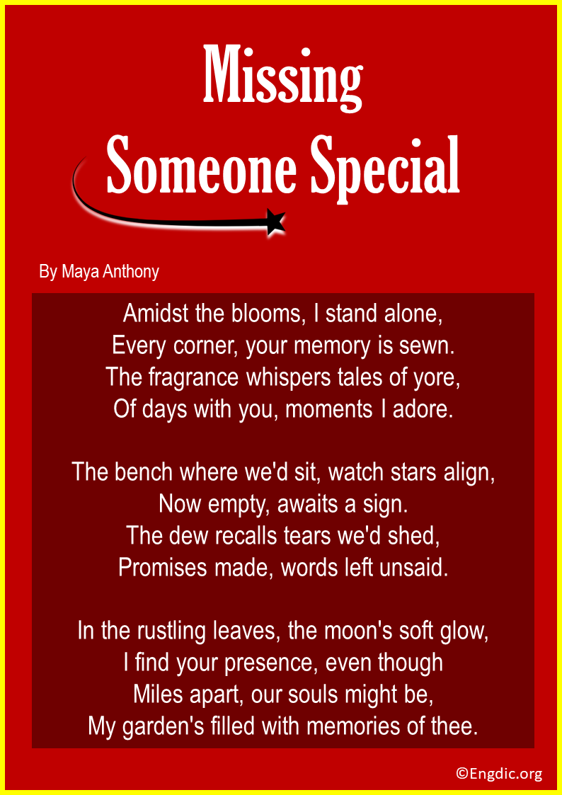 Poems About Missing Someone Special