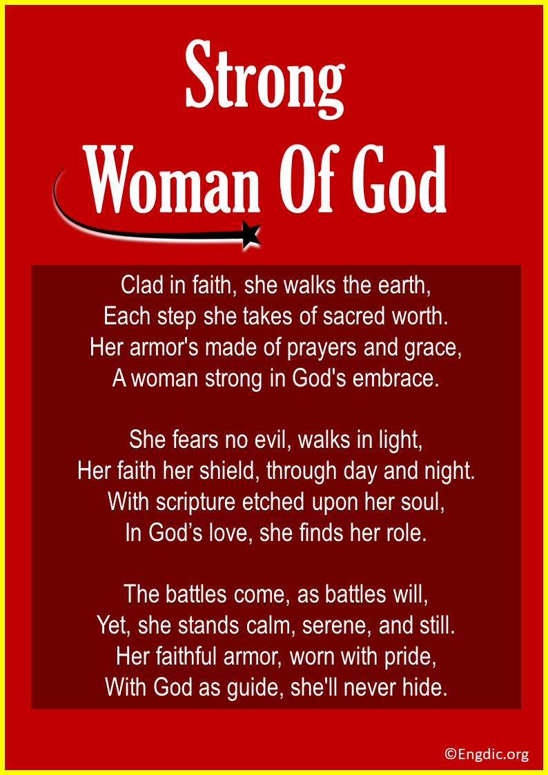 Poems About Strong Woman Of God