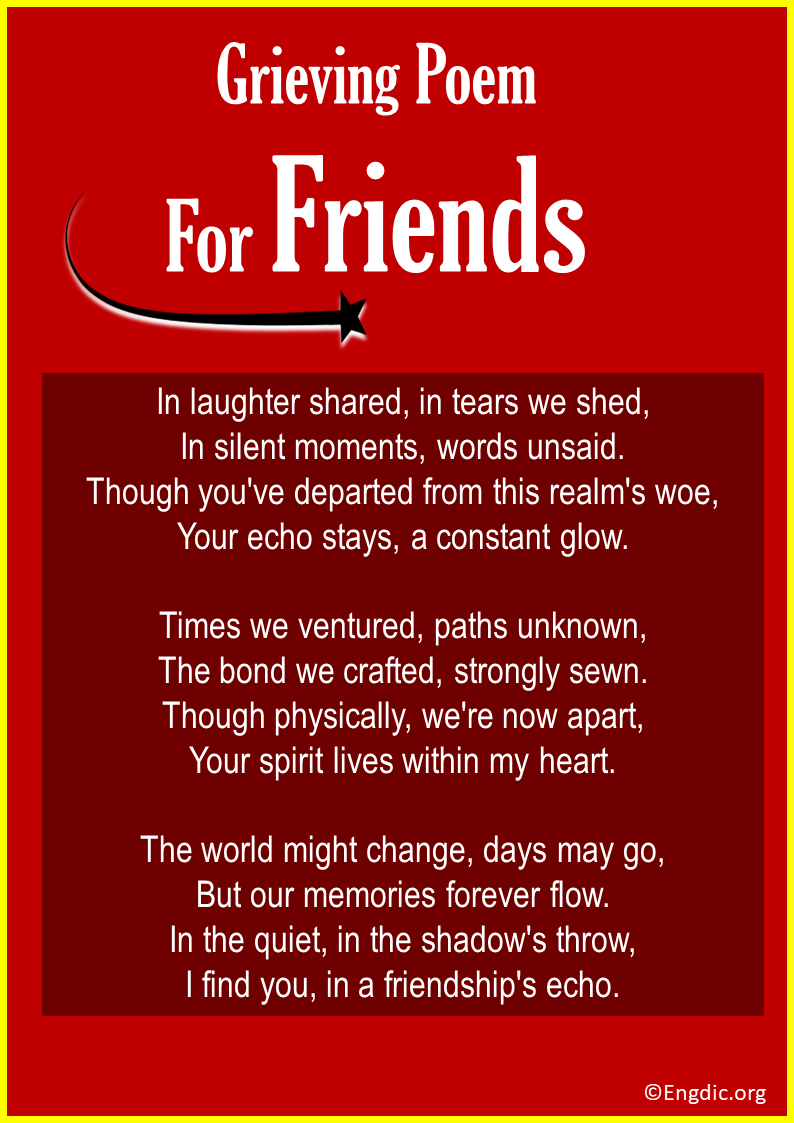 Poems For Grieving Friend