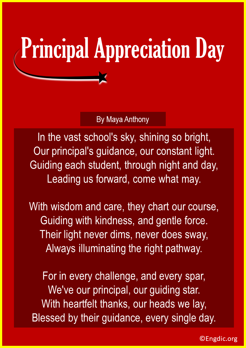 Poems For Principal Appreciation Day