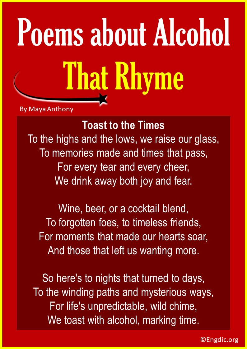 Poems about Alcohol That Rhyme