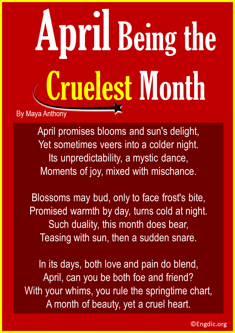 Poems about April Being the Cruellest Month