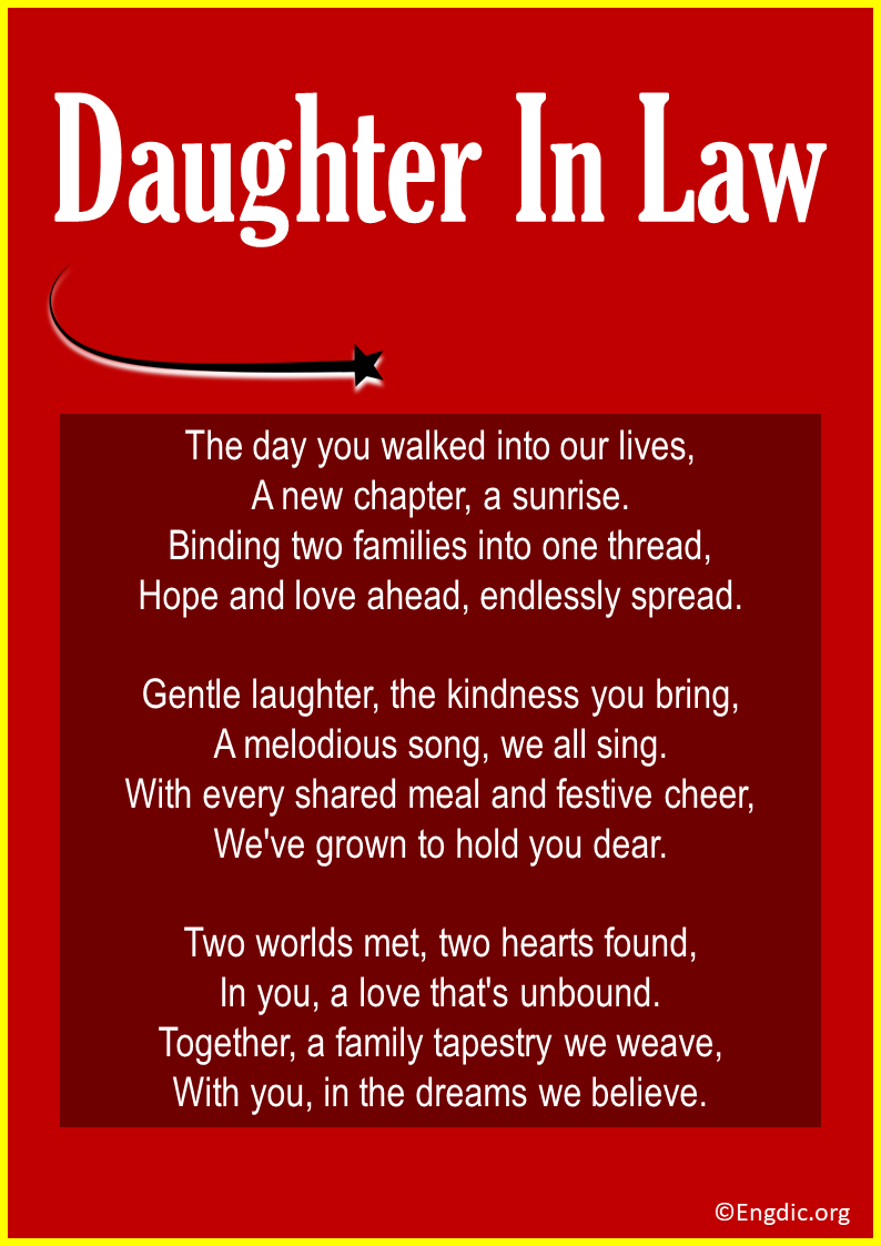 Poems about Daughter In Law