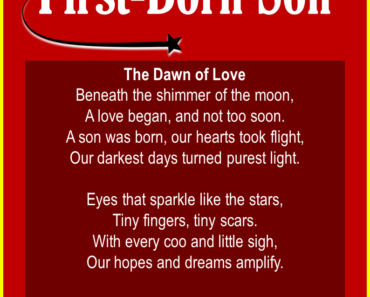 10 Short Poems About First-Born Son